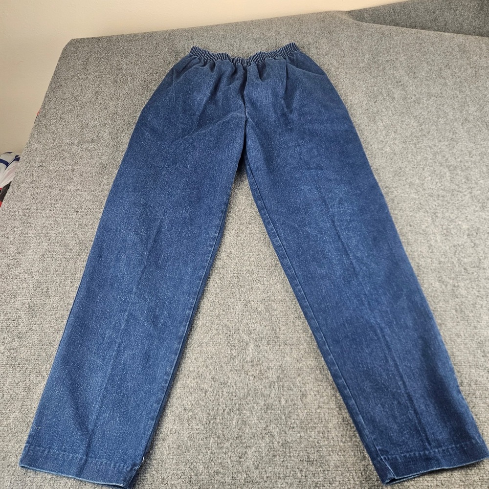 Steven Paul Vintage Denim Pants‎ Blue Elastic Waist Straight Leg Made in USA